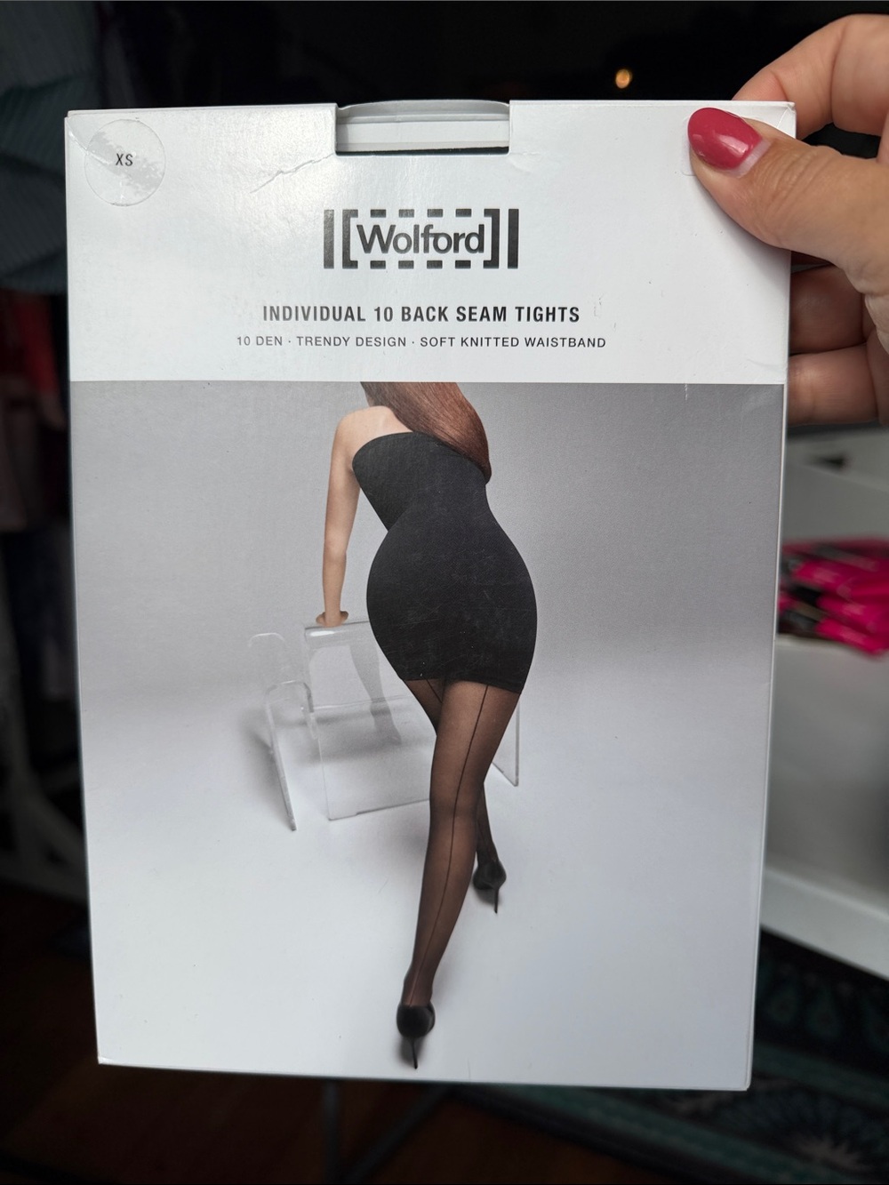 Wolford Black Back Seam Tights